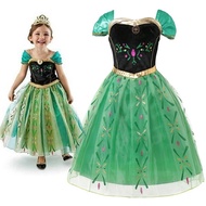 Elsa Frozen Anna Stage Princess Dress Halloween Birthday Cosplay Dress For Girl Snow Queen Princess 