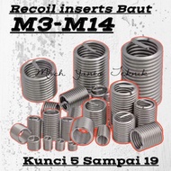 Recoil Rekoil Thread Key Bolt (5+7+8+10+11+12+14+17+19) M3x0.5 M4x0.7 M5x0.8 M6x1 M7x1 M8x1.25 M10x1
