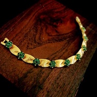 vintage jewelry Crown Trifari 古董生日石系列 收藏級緞帶手鍊