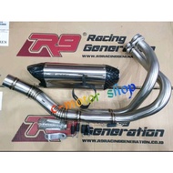 Knalpot R9 Valencia Kawasaki Er6 Er650 Full System Jamin Original