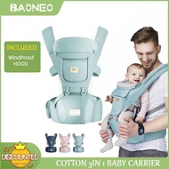 BAONEO Baby Carrier With Hip Seat For Breastfeeding Comfortable Multifunctional Baby Carriers With