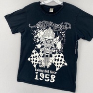 ED hardy 100% Cotton Since 1958 Hell-like Improved Motorcycle Men's Women's Tops, Same Product Style