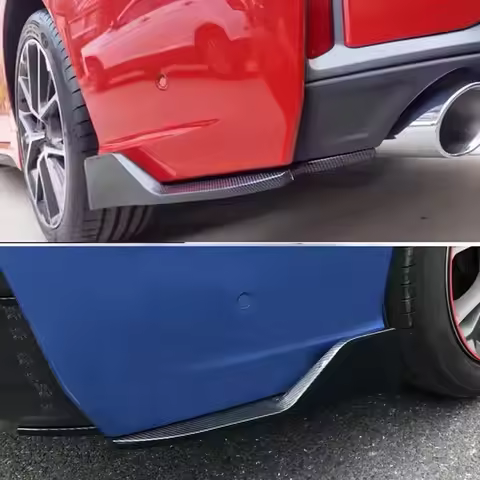 2pcs Car Rear Bumper Lip Modification Accessories Carbon Fiber Side Skirt Spoiler For Mercedes Benz 
