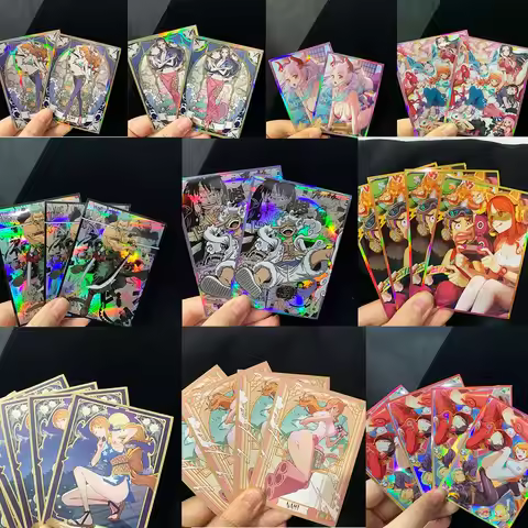 60PCS/Set 67x92mm Anime One Piece Card Sleeves Luffy Zoro Nami Ace PTCG/PKM/MTG Game Cards Protector