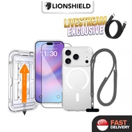 (LIVE Exclusive) LionShield iPhone Case with Screen Protector and Strap Bundle Deal with Magnetic Ca