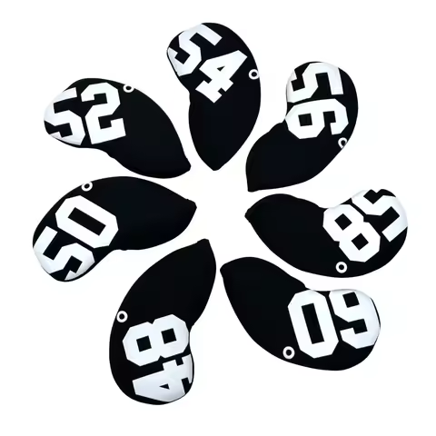 Golf Club Head Cover Simple Sand Wedge 48° - 60° Print Irons Covers Protector Golf Iron Head Headcov