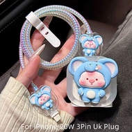 Cute Elephant 3 Piece Set Charging Head Cover 20w Charging Head Cover 18w Fast Charging Head Charger