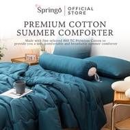 SPRINGO Plain Colour Comforter Soft Cotton Summer Comforter Single Queen Quilt Comforter Cooling Air