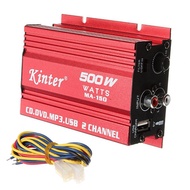 Kinter MA-150 500W 2-CH Mini Hi-Fi Auto Car Stereo Audio Amplifier Power Amp Subwoofer for Car Motor