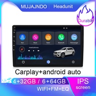 MUJAJNDO 9นิ้ว6 + 64G 4 + 32G Android15คาร์เพลย์แอนดรอยด์2din รถยนต์แบบสากล2.5D Ips ระบบนำทางหน้าจอห