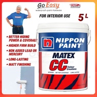 Nippon Paint Matex 5L Nippon Paint Super Matex l Cat Rumah Matex Cat Dinding Rumah l Cat Rumah Nippo