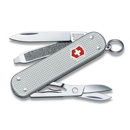VICTORINOX Classic SD ALOX Swiss Army Knife, Multi-Function Knife for Outdoor Camping, Scissors, Fla
