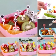 Vanaim - 10 Cute Character Bento Forks | Decorative Cake Fruit Skewers | Bento Skewers | Mini Fruit 