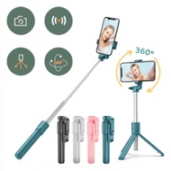 (S1) Bluetooth Selfie Stick 3-Legged Stand There Is A Remote Control Connected. L01 Connect Via 3.0 