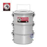 ZEBRA SMART LOCK 304 STAINLESS STEEL FOOD CARRIER/ TIFFIN CARRIER 14CM 3 TIERS