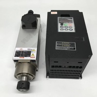 3PH 380V 3.5KW ER25 18000RPM 300Hz Square AC Spindle Motor Fan Air Cooled With 4KW VFD Inverter kit 