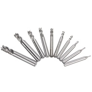 【hot】○■ 10Pcs/set 4 Flute End Mill Straight Shank Bit Milling Cutter Tools 1.5-10mm
