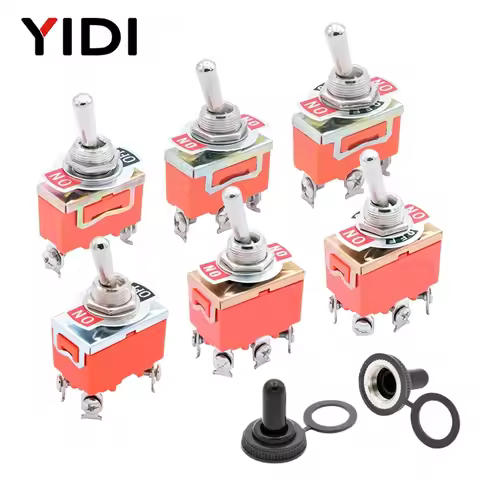 5pcs SPST DPDT 250V 15A Toggle Switch 2 3 Position Latching on-off on-on on-off-on E-TEN1322 1021 11