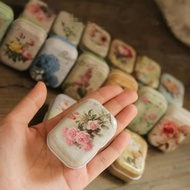 Vintage Floral Mini Tin Box Set, Metal Storage Tin For Jewelry And Small Accessories, Elegant Antiqu