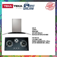 [STOCK CLEARANCE] TEKA KITCHEN HOOD TEMPERED GLASS HOB LDA-TC &amp; G 82 3G AI AL