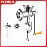 3-in-1 Manual Meat Grinder with Sausage Stuffing Tube Table Clamp Meat Grinder Hand-cranked Mincer H