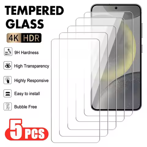 5Pcs 9H Protective Glass For Samsung Galaxy S23 FE S24 Plus Ultra Tempered Screen Protector A05 A15 