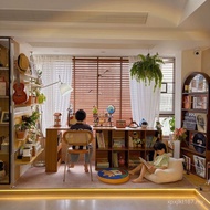 One Study Table Living Room Solid Wood Retractable Student Bookcase Long Table Computer Desk Househo