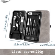 Nail Clipper Set Silver Stainless Steel Nail Cutter Fingernail Clippers Trimmer Eyebrow Scissor Twee