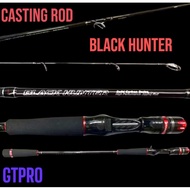 Gtpro black hunter solid carbon spinning and casting jigging fishing rod