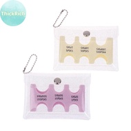 ThickRich Coin Dispenser Keychain Transparent Coin Collection Purse Wallet Portable Japan Coin Holde