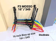 MOSSO F3 16 INCH FRAME RANGKA SEPEDA LIPAT SELI FOLDING BIKE MOSSO F3 DISCBRAKE UKURAN 16 PLUS ATAU