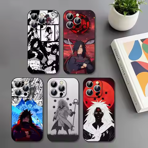 Naruto Uchiha Madara Cool Slim Black Shockproof Phone Case For IPhone 17 16 15 14 13 12 11 X XR XS M