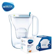 BRITA Style 2.4L LED 藍色濾水壺及6件裝濾芯- # blue