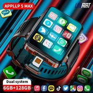 APPLLP 5 MAX Smart Watch Phone With SIM Card Support, 4G/5G Network And WiFi, 2.4" Large Screen, Dua