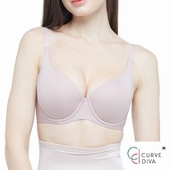 Wacoal Curve Diva บรามีโครงเก็บกระชับสาวคัพใหญ่ รุ่น WB7952 สีชมพูกุหลาบป่า (WR)