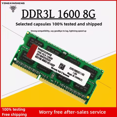 Universal DDR3 DDR3L 4GB 8GB 1600MHz Laptop Memory PC3L-12800 Non-ECC 1.35V 204Pin SODIMM RAM for LA