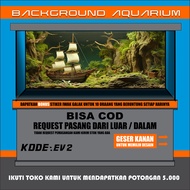 3D REAR AQUARIUM BACKGROUND WALLPAPER STICKER AQUASCAPE PICTURE THEME EV2