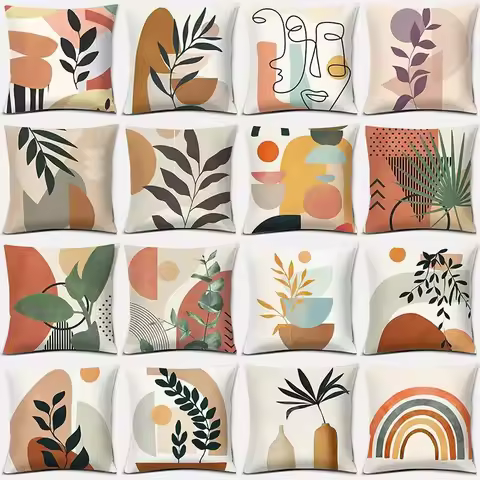 2023 Brown Green Abstract Series Pillow Gift Home Office Decoration Bedroom Sofa Car Cushion Cover c