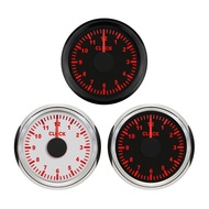 Auto Red Backlight Clock Gauges Modification 52mm 0~12Hours Display Clock Meters Black Hourmeters Bo