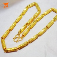 Hot Men's Necklace Hexagonal Chain 24K Gold /Platinum Plated Pendant Fashion Jewelry Gift