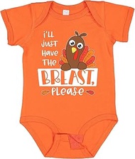 I'll Just Have The Breast, Please Cute Turkey Baby Bodysuit