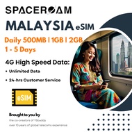 Spaceroam Malaysia eSIM | 1 - 5 Days Daily Data | 500MB, 1GB & 2GB | High Speed Unlimited Data