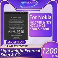 BL-6F BL6F Large capacity Battery For Nokia NK 6788 N78 N79 N95 6788 6788i Batteries New High Quanli