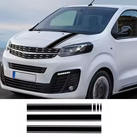 Car Hood Cover Engine Sticker Camper Van Bonnet Vinyl Decal Auto Decoration Accessories For Peugeot 