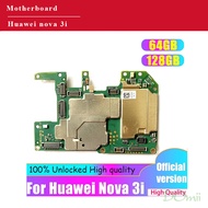 วงจรหลักเมนบอร์ดปลดล็อกเมนบอร์ดได้ดีรอมของจีน Huawei Nova 3i สายเคเบิ้ลยืดหยุ่นสำหรับ Nova3i ลอจิกบอ