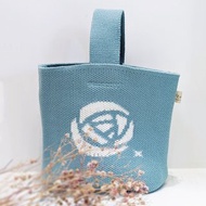 Venus手提袋-藍綠-針織包-便當袋-飲料袋-早餐袋-環保袋-交換禮物