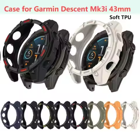 Soft TPU Case for Garmin Descent Mk3i 43mm Smart Watch Strap Band Hollow Cover Mk 3i Protector Shell