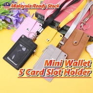NCW-02 5Card Slot Holder Business Credit Card work ID card &ID student key chain, small wallet with 