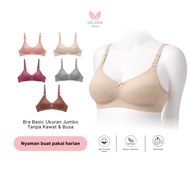 Velora - Jumbo Size Basic Bra Without Wire & Foam | Comfortable B-TG Size 90B-95B CHEERFULL