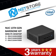 INTEL NUC 13TH GEN BAREBONE KIT MINI PC DESKTOP -i3 - RNUC13ANHI30000 / i5 - RNUC13ANHI50000 / i7 - 